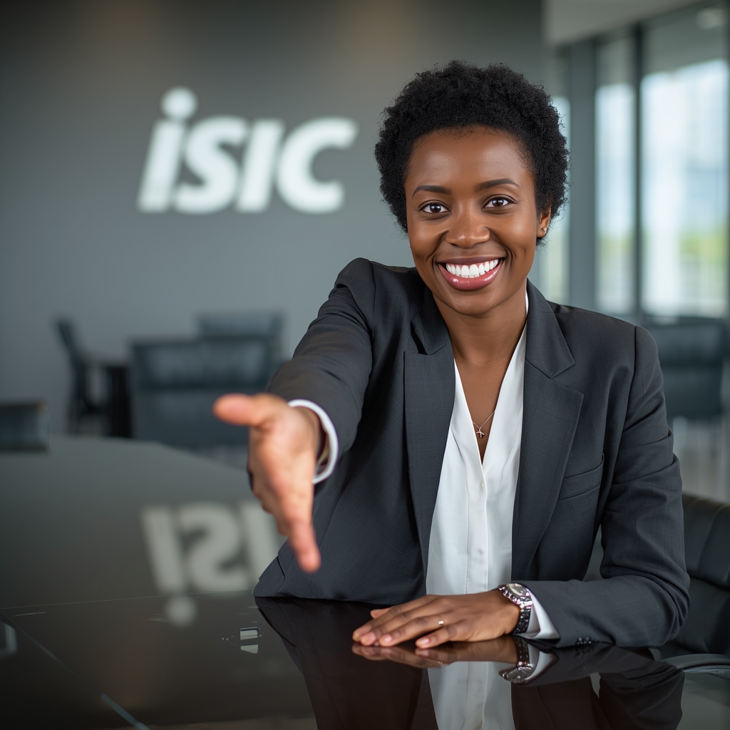 lucid origin smiling nigerian professional woman with dark bro 2